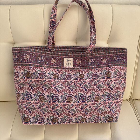 Sezane Handbags - Sezane x Sea New York limited edition tote bag, pink Emilia paisley print, NWOT